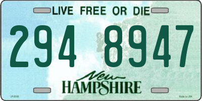NH license plate 2948947