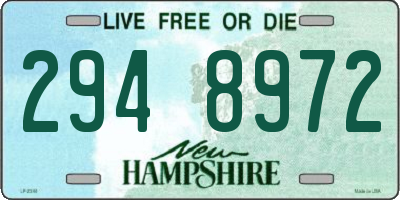 NH license plate 2948972