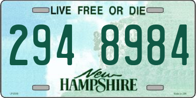 NH license plate 2948984