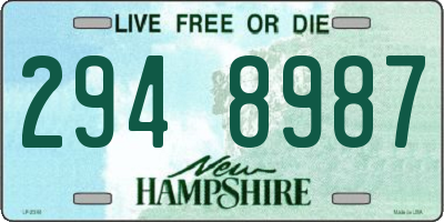 NH license plate 2948987