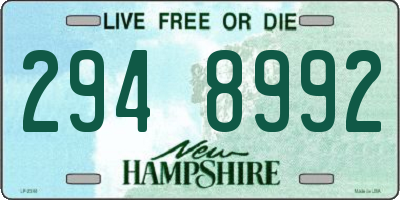 NH license plate 2948992