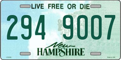 NH license plate 2949007
