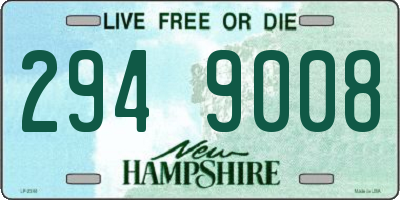 NH license plate 2949008