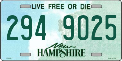 NH license plate 2949025