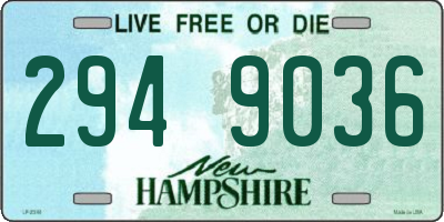 NH license plate 2949036