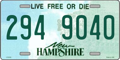 NH license plate 2949040