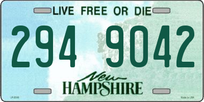 NH license plate 2949042