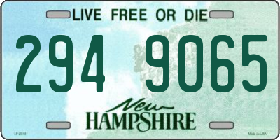 NH license plate 2949065