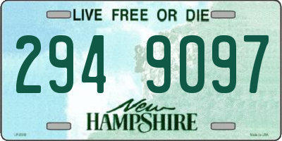 NH license plate 2949097