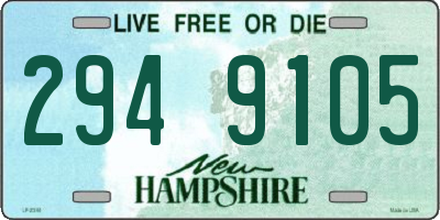 NH license plate 2949105