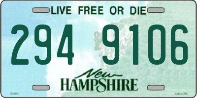 NH license plate 2949106