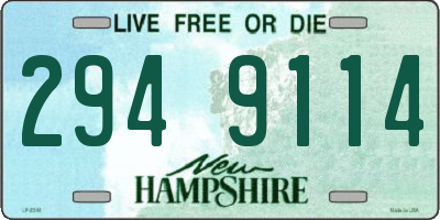 NH license plate 2949114