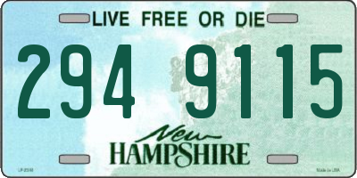 NH license plate 2949115