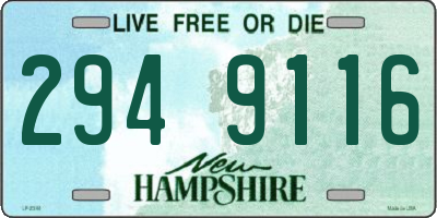 NH license plate 2949116