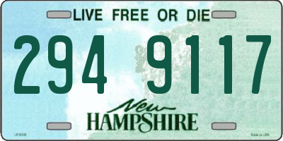NH license plate 2949117