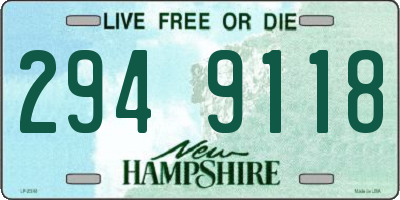 NH license plate 2949118