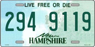 NH license plate 2949119