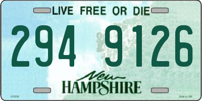 NH license plate 2949126