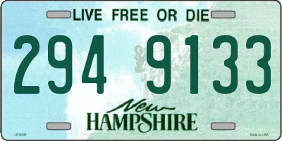 NH license plate 2949133