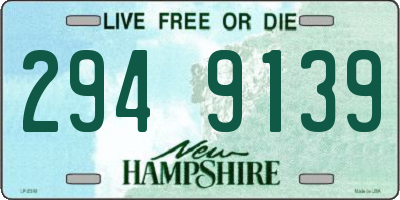 NH license plate 2949139