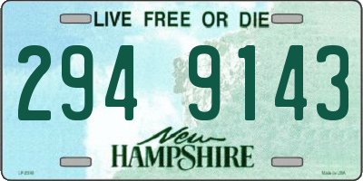 NH license plate 2949143