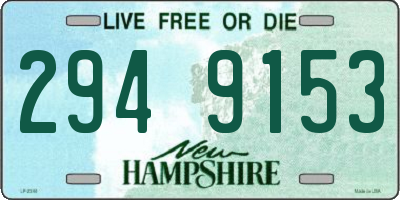 NH license plate 2949153