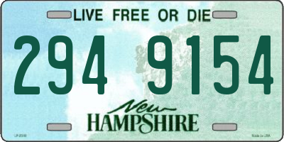 NH license plate 2949154