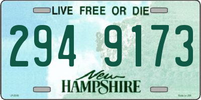 NH license plate 2949173