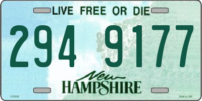NH license plate 2949177
