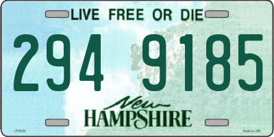 NH license plate 2949185