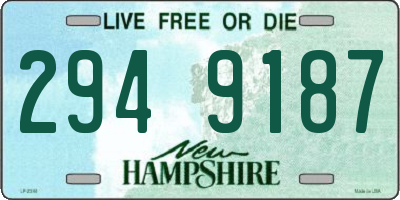 NH license plate 2949187
