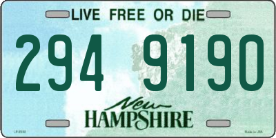 NH license plate 2949190