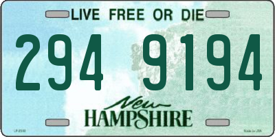 NH license plate 2949194