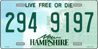 NH license plate 2949197