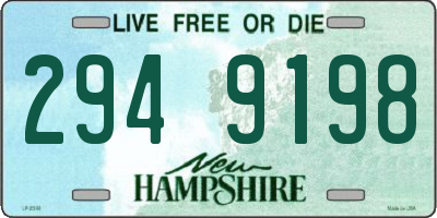 NH license plate 2949198