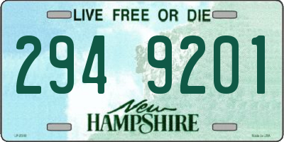 NH license plate 2949201