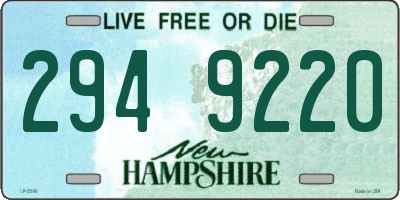 NH license plate 2949220