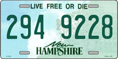 NH license plate 2949228
