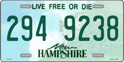 NH license plate 2949238