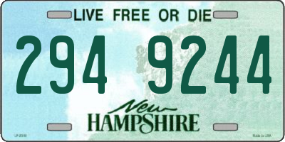 NH license plate 2949244