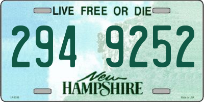 NH license plate 2949252