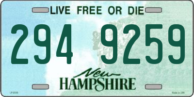 NH license plate 2949259