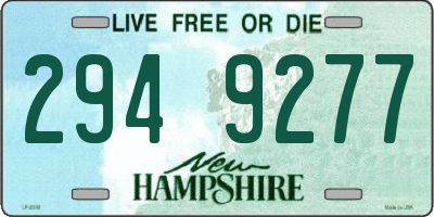 NH license plate 2949277