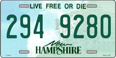 NH license plate 2949280