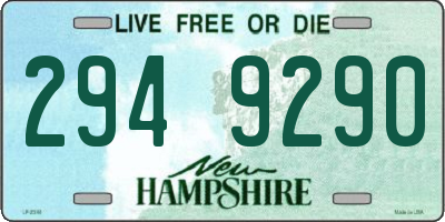 NH license plate 2949290