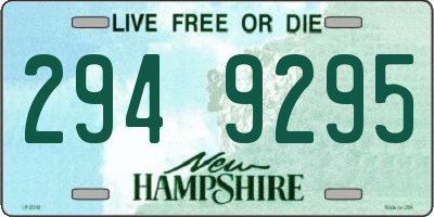 NH license plate 2949295