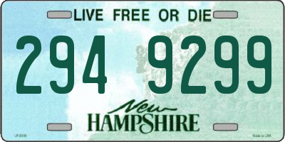 NH license plate 2949299