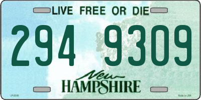 NH license plate 2949309
