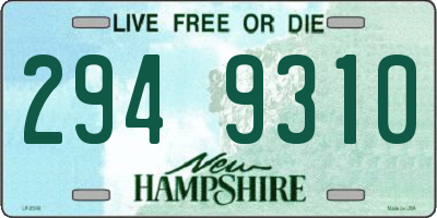 NH license plate 2949310