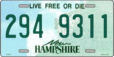 NH license plate 2949311